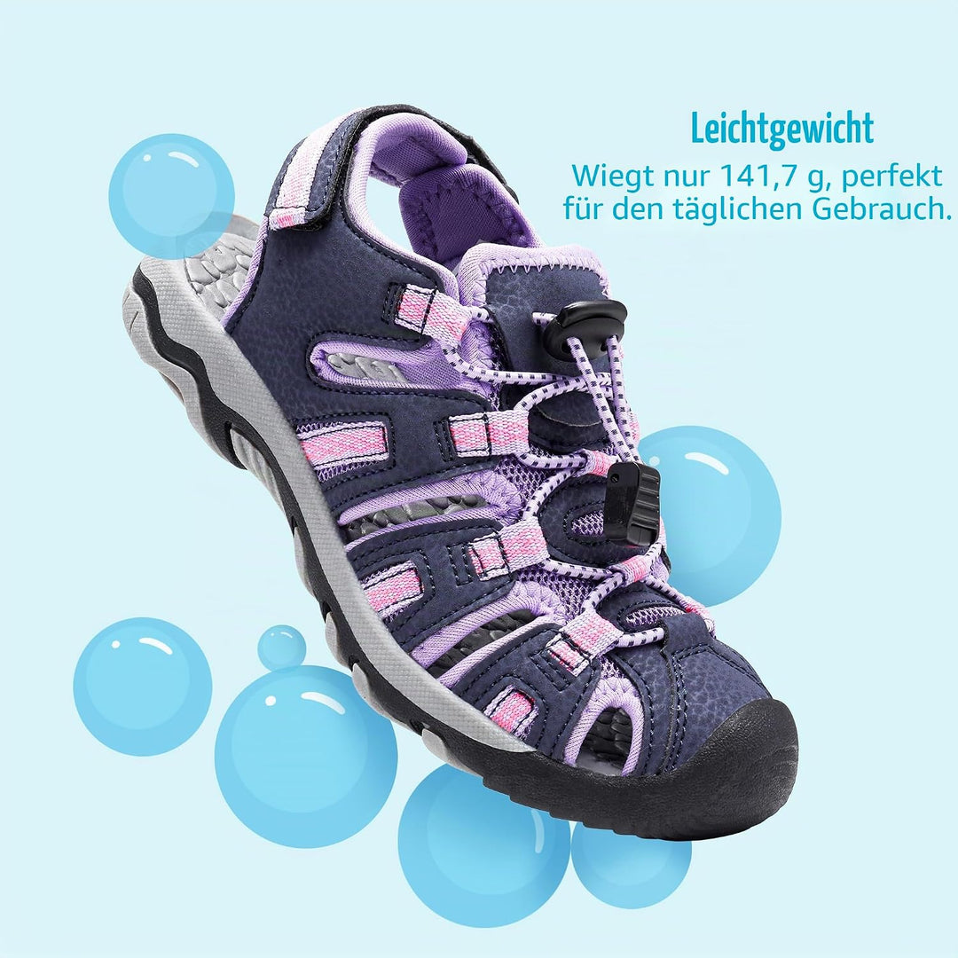 DREAM PAIRS Jungen Mädchen Sandalen Sommer Geschlossene Sport Turnschuhe Klettverschluss Sportliche