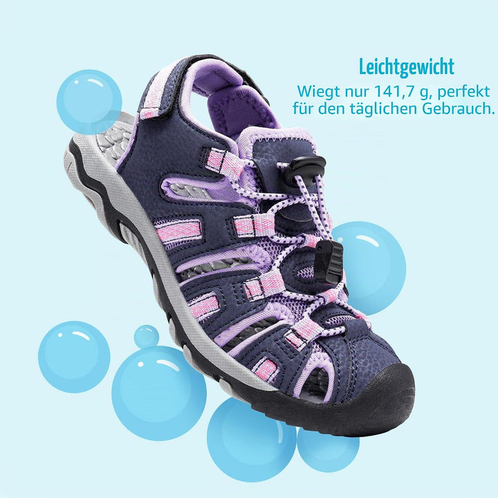 DREAM PAIRS Jungen Mädchen Sandalen Sommer Geschlossene Sport Turnschuhe Klettverschluss Sportliche