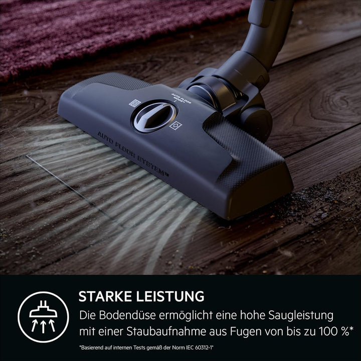 AEG CLEAN 6000 AB61C1OKO ÖKO Staubsauger / hohe Saugleistung / Zusatzdüsen / XL-Räder / Edelstahl-Te