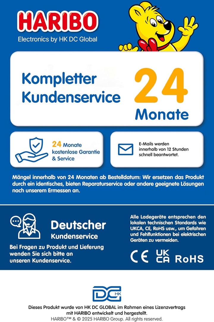 HARIBO USB C Ladegerät 65W 3-Port USB-C Netzteil Schnellladegerät PD PPS kompatibel mit MacBook, für