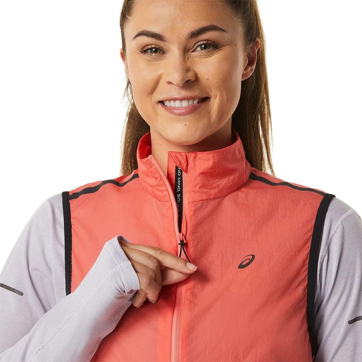 ASICS Metarun Weste Damen Herren, Rot XS