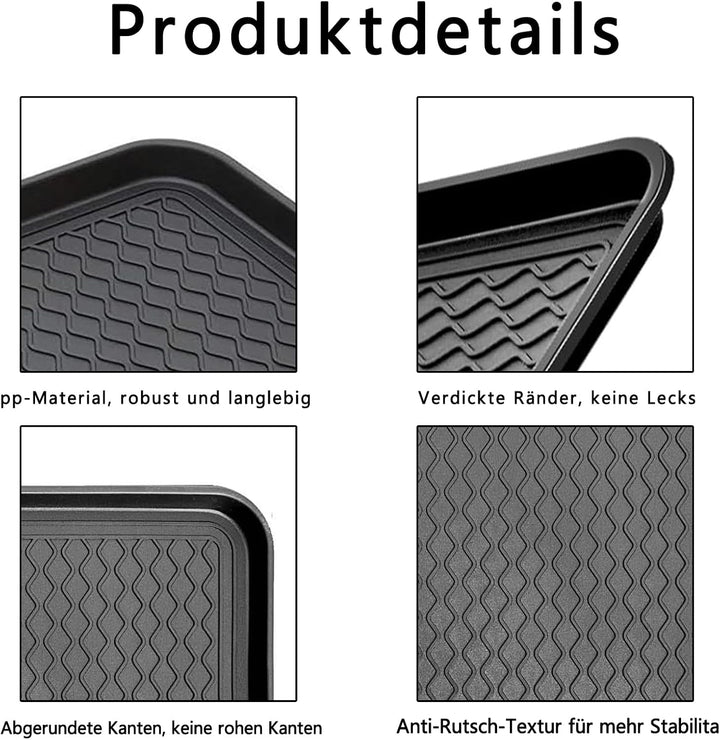 3 Stück Schuhabtropfschale Schuhmatte Ablage,Schuhablage Schuhabtropfschale,Schuhwanne 76x38x3cm Mit