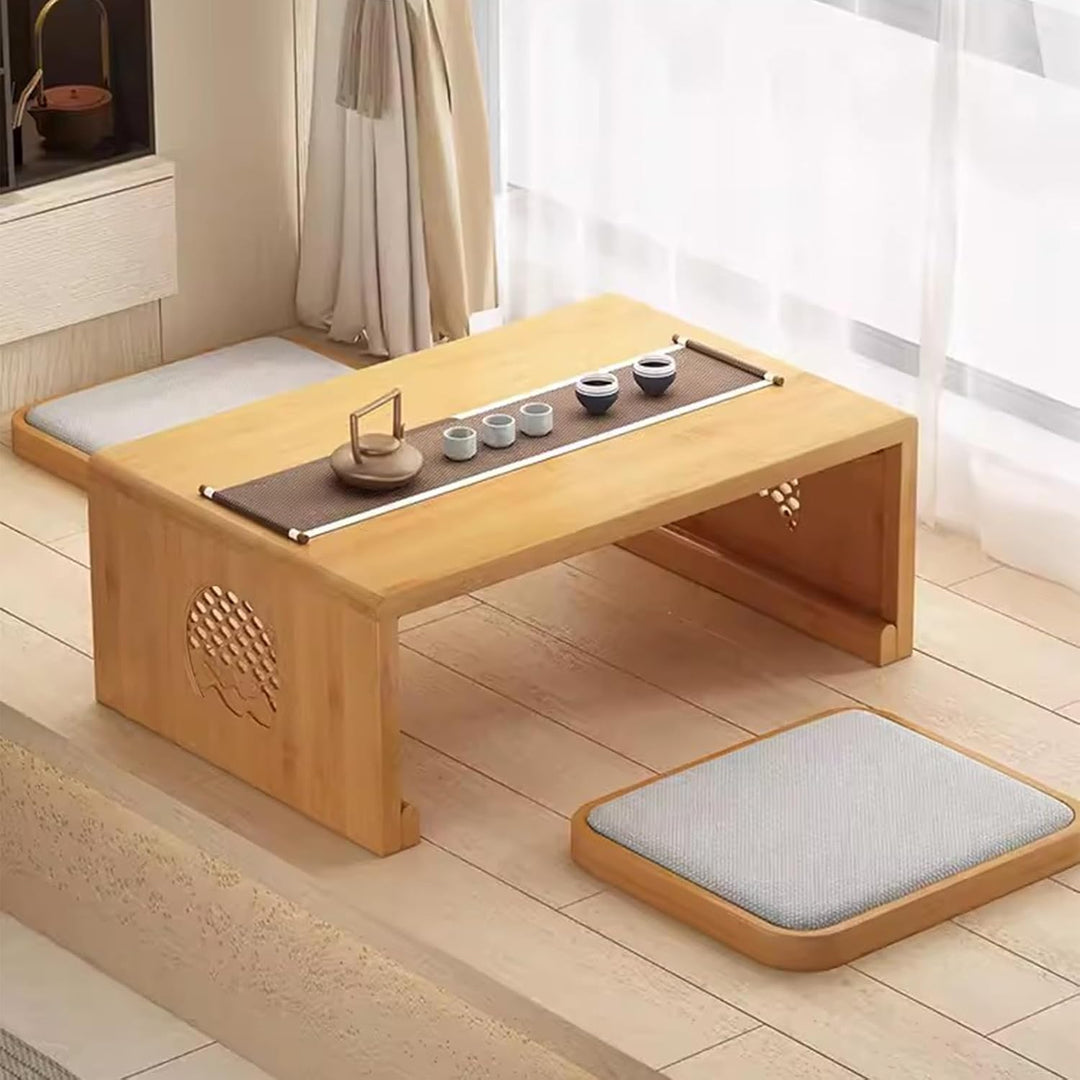Chinesischer Tee-Bodentisch aus Bambus,japanischer faltbarer Couchtisch,Altartisch Meditation,niedri