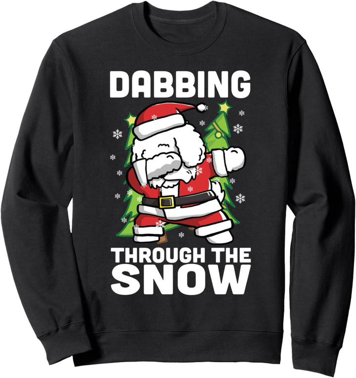 Dabbing Through The Snow Bichon Frise Weihnachten Hund Sweatshirt