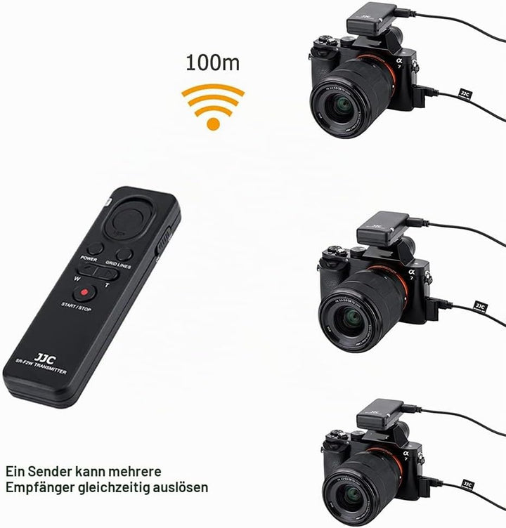 JJC Kabellose Fernbedienung für Sony Z-V1 A1 A7RIVA A7RIV A7RIIIA A7SIII A7III A7 A9 RX0 II RX100VII