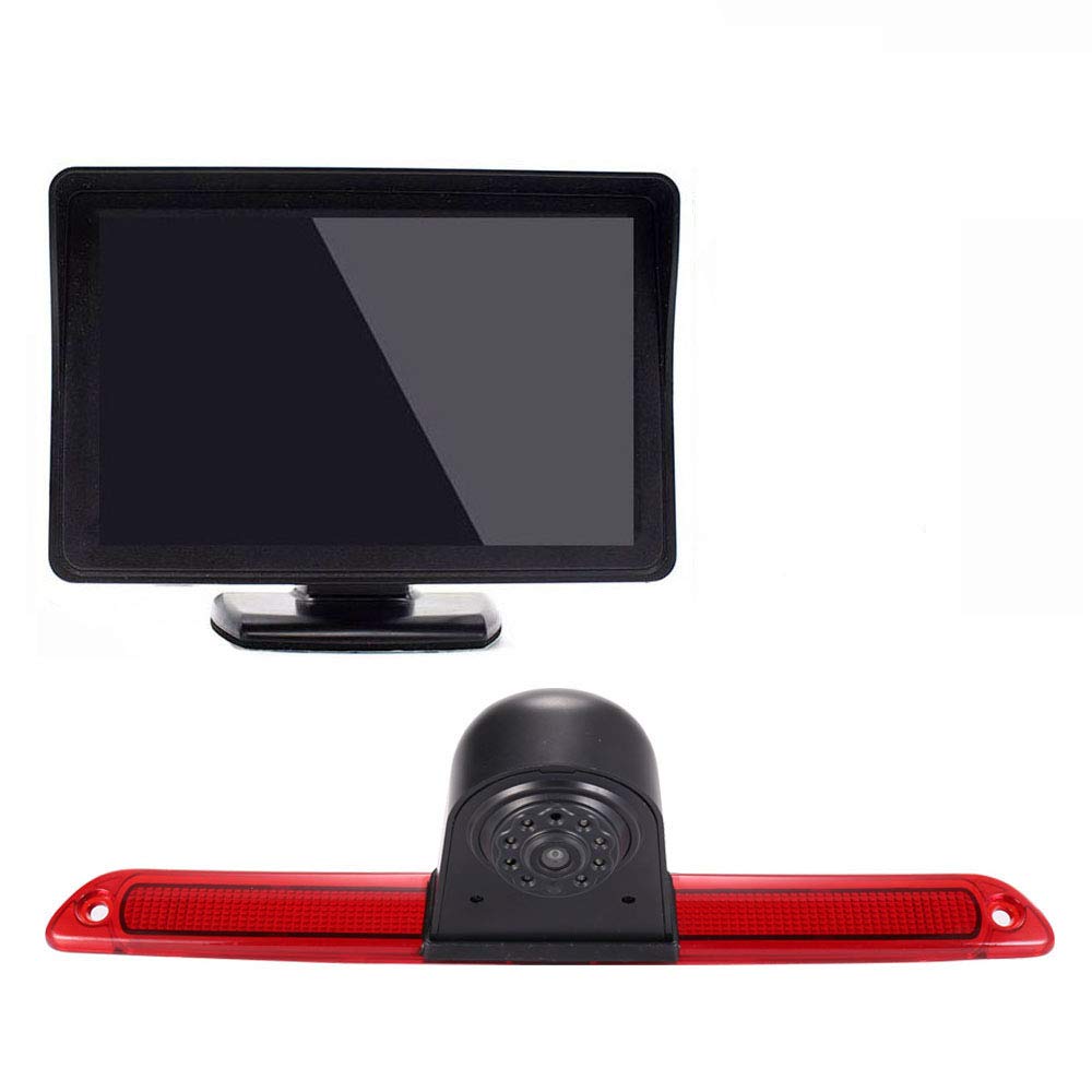 「12mm Objektiv CMOS Rückfahrkamera + 4.3 Zoll TFT LCD Bildschirm Auto Monitor」Bremsleuchte Auto Dach