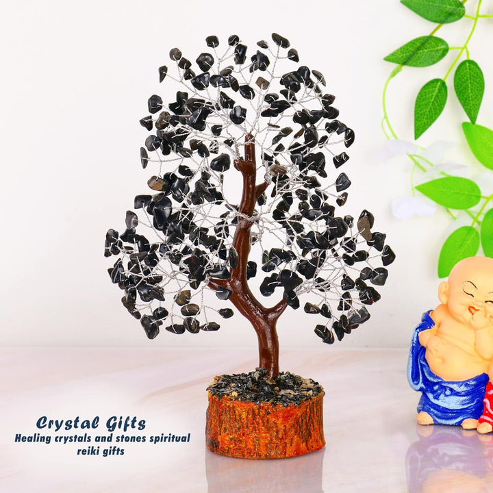 Schwarzer Turmalin,Kristallbaum,Turmalin Kristall,Kristallgeschenke,Feng Shui Baum,Lebensbaum Dekor,