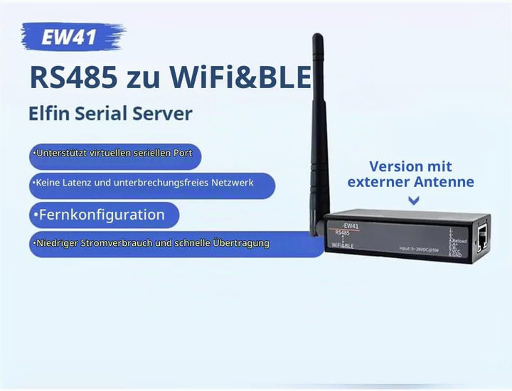 Jevina RS485 to WiFi Converter -EW11A-0 Modbus Protocol Data Transfer via WiFi, Supports 802.11bgn