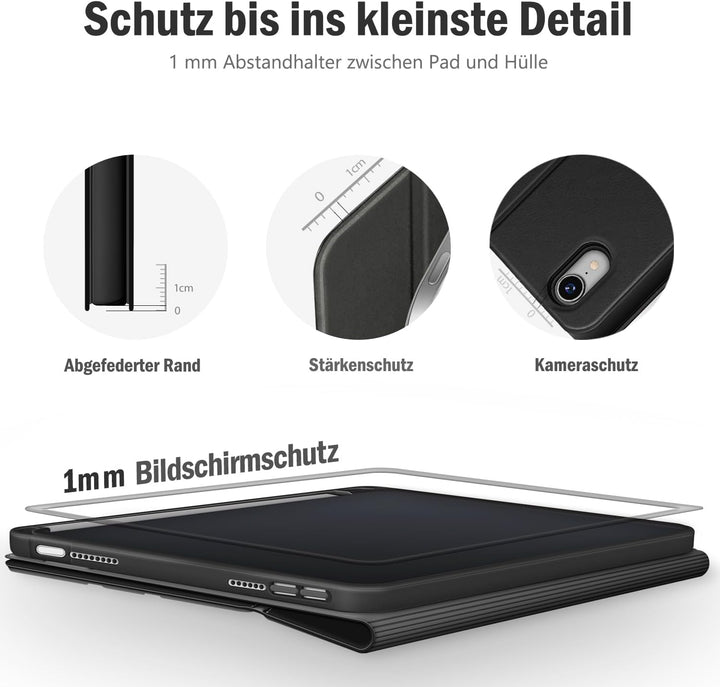 Antbox Hülle für iPad Mini 6. Gen 2021 8.3 Zoll mit Apple Pencil Halter Auto Schlaf/Wach Funktion PU