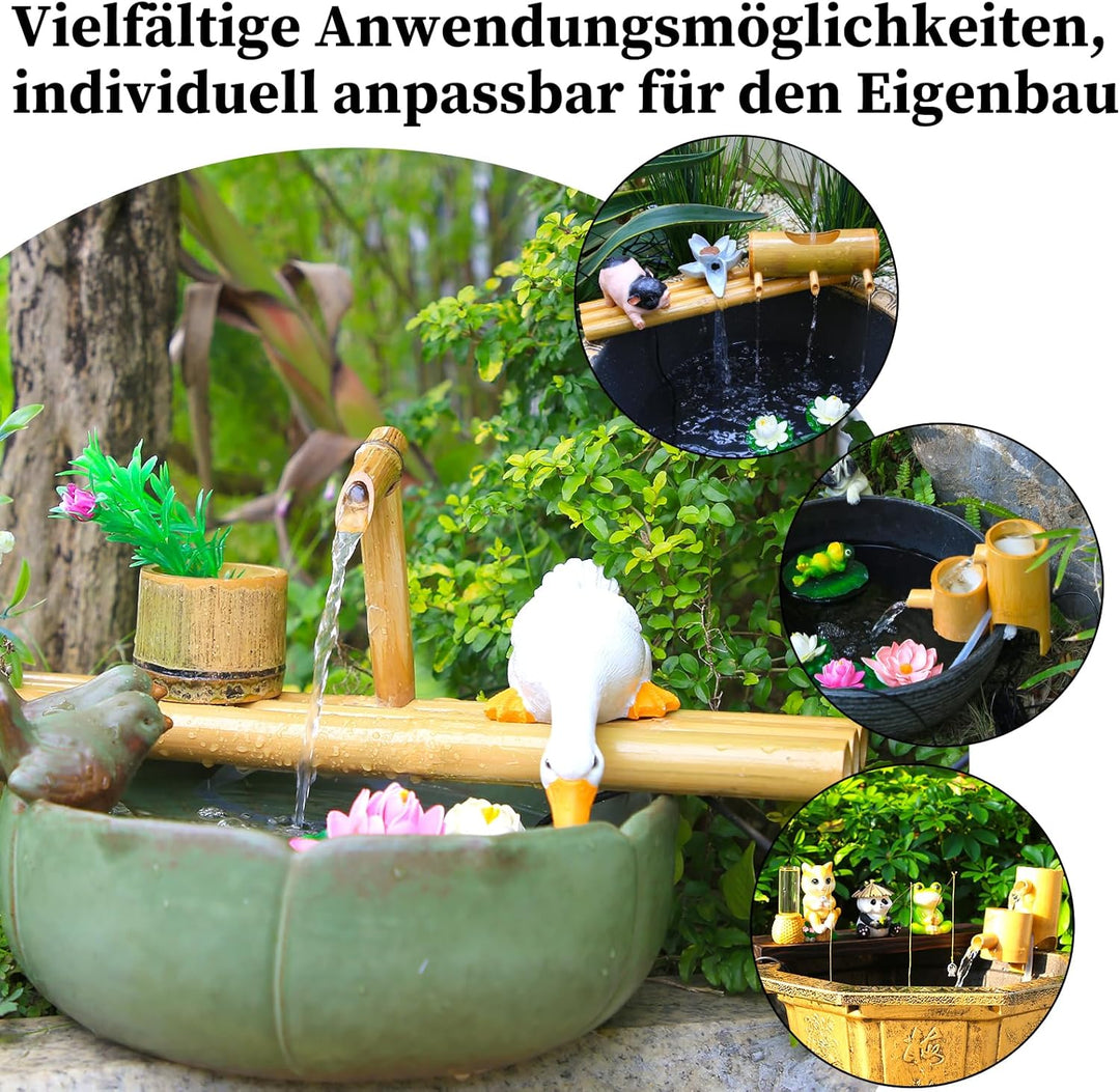 AISITIN Solar Springbrunnen für Aussen, 3,5W Dunkelgrün Solar Fontäne Pumpe mit Verschiedene Sprüh E