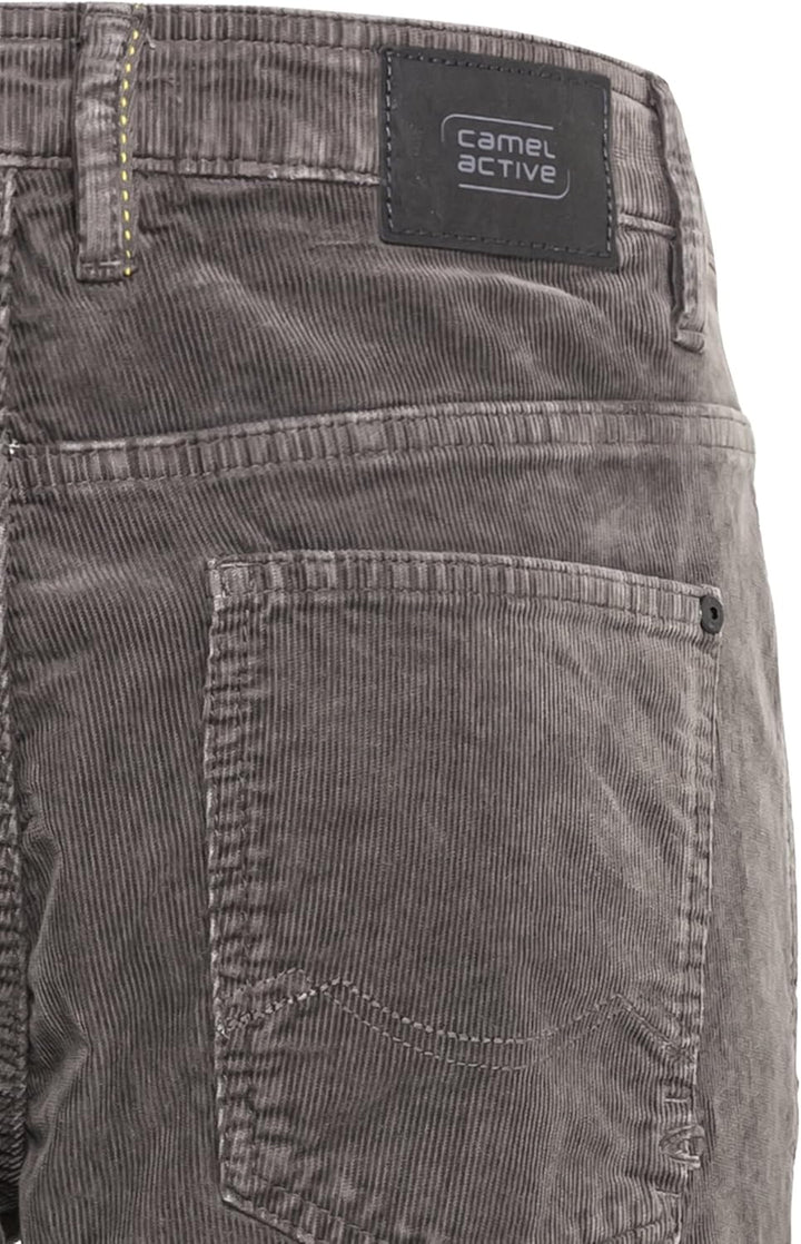 camel active Herren Regular Fit Hose Houston mit Struktur Jeans 31W / 34L Grau, 31W / 34L Grau