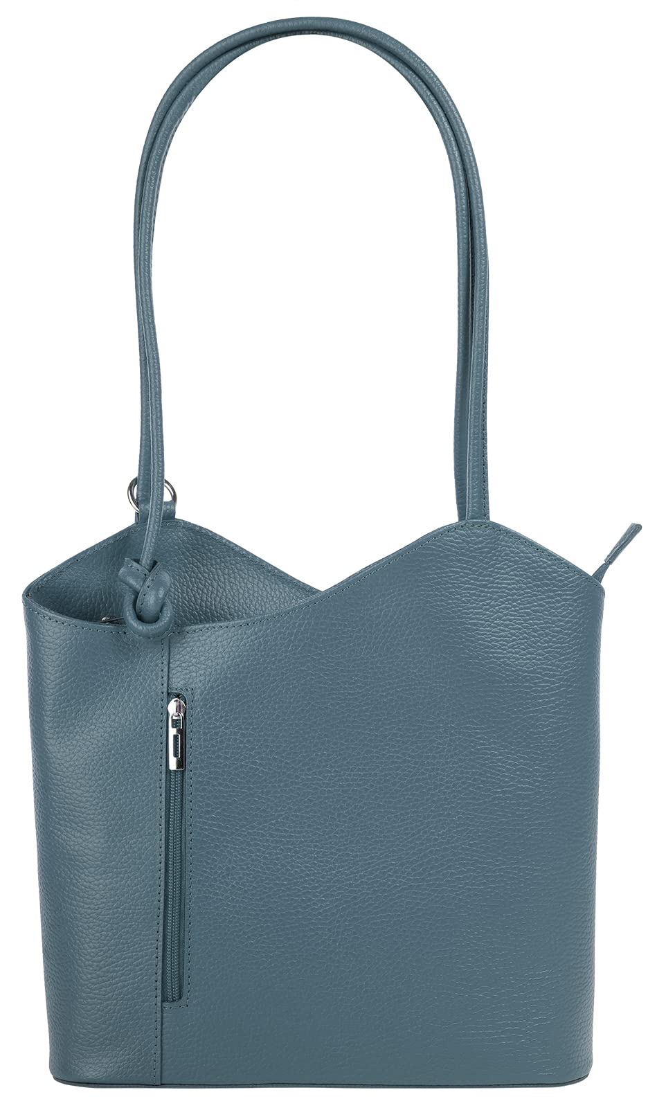 Cluty Shopper Rucksack Kombination Echt Leder Damen | | 016715 Hellblau, Hellblau