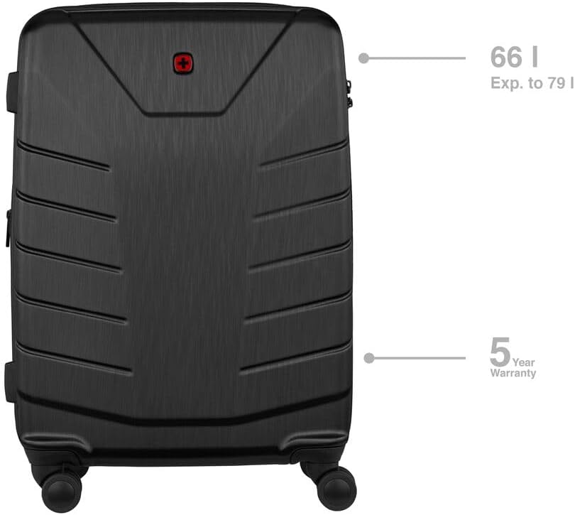 WENGER Pegasus M Hartschalenkoffer mit 4 Rollen, Trolley, M, 66 (79) l, Sicherheitsschloss, Damen He