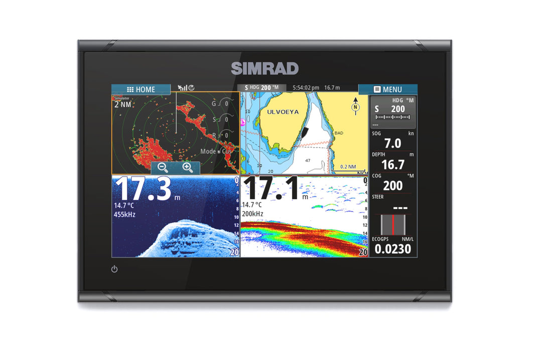 Simrad GO9 XSE Con Transductor Montaje in Espejo de PPA 3 in 1 Bilderspiel Activa y amp; Cuadro de d