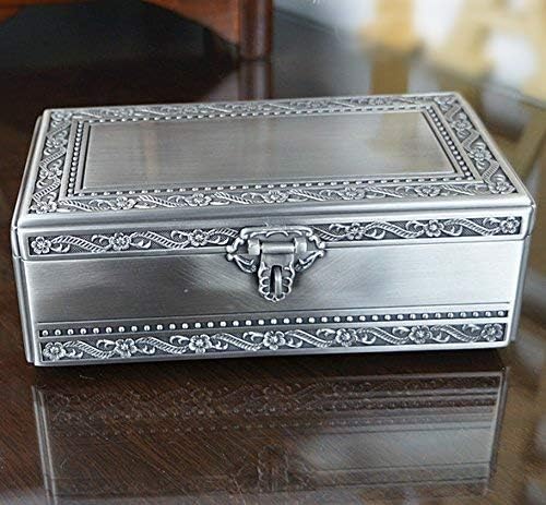 Infinite U Vintage-Stil-Antik-Silber-Skulptur, einfach, gross, rechteckig, für Damen/Mädchen, Schmuc