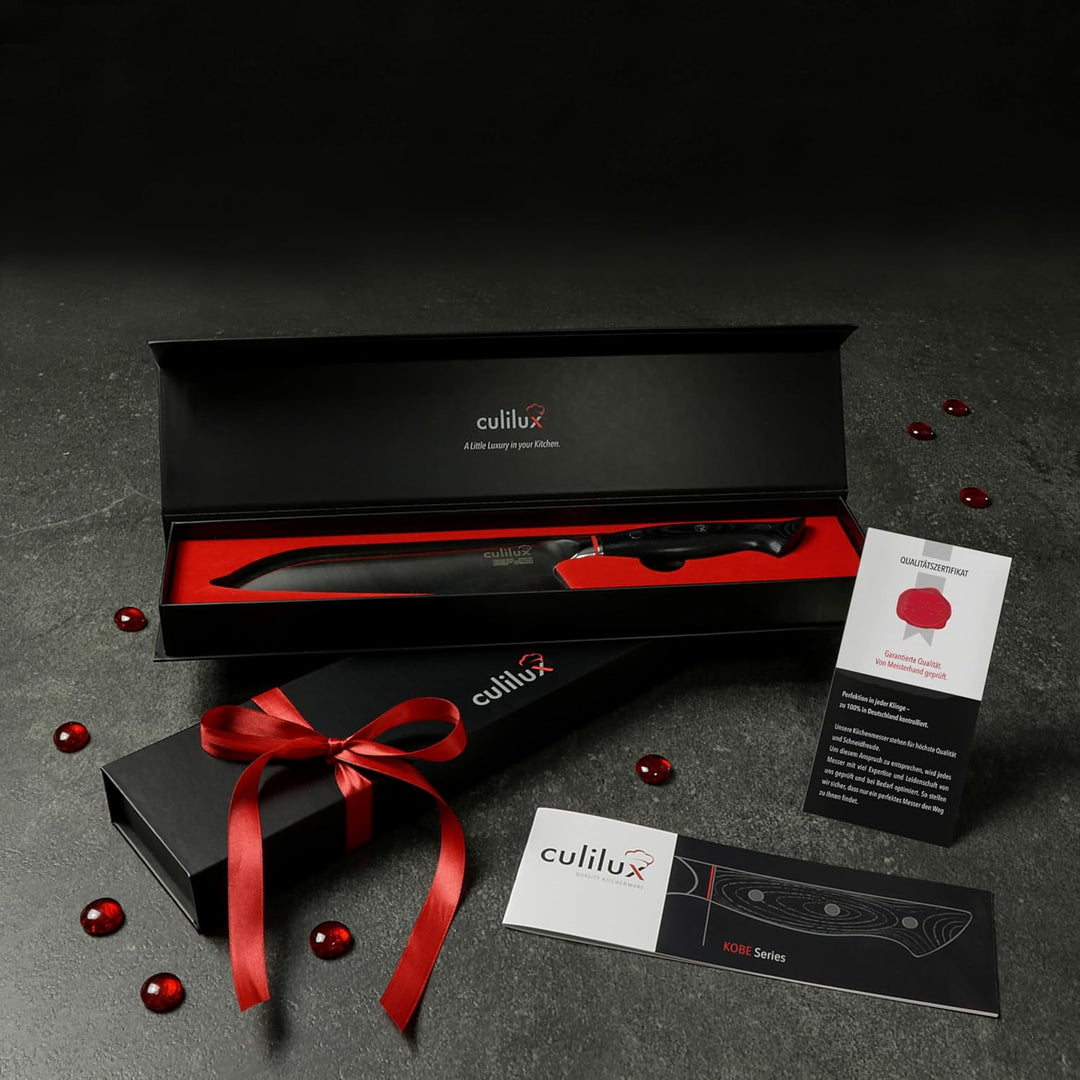 culilux Kobe N63 Santoku Messer 18 cm extrem scharfes japanisches Profi Küchenmesser aus schwedische