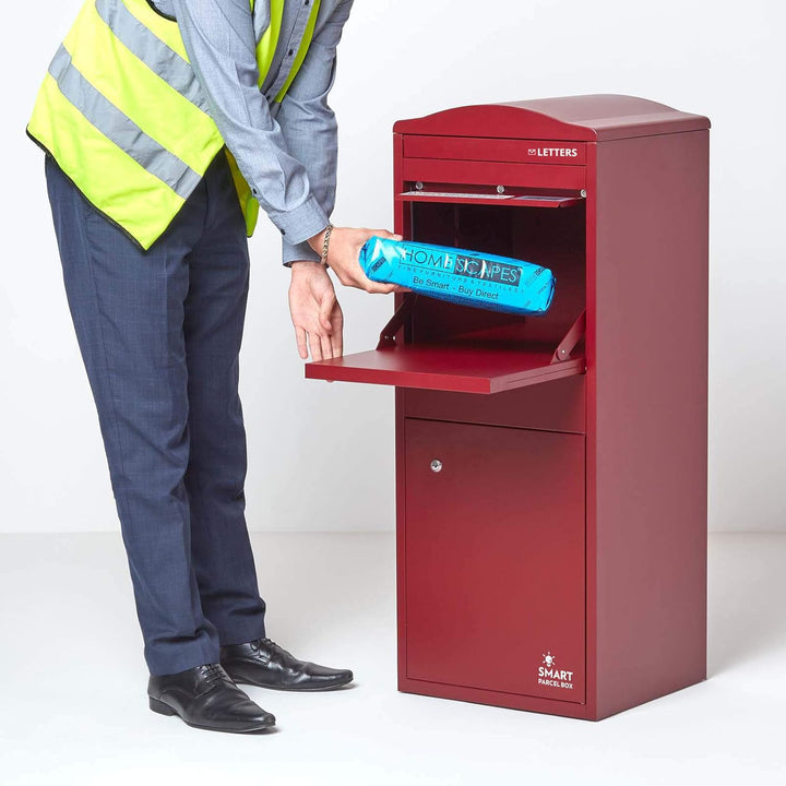 SMART PARCEL BOX Paketbox draussen, Standbriefkasten mit Paketfach, Paketbriefkasten XXL, grosse Pos