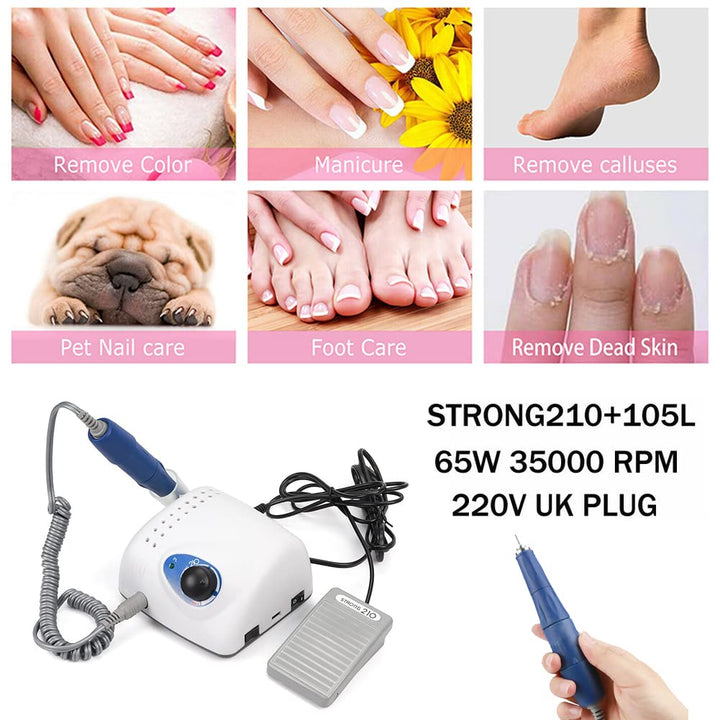 Elektrische Nagelfräser, 40000 U/Min, Professionelle Nail Drill, Elektrische Nagelfeile ManiküRe Set