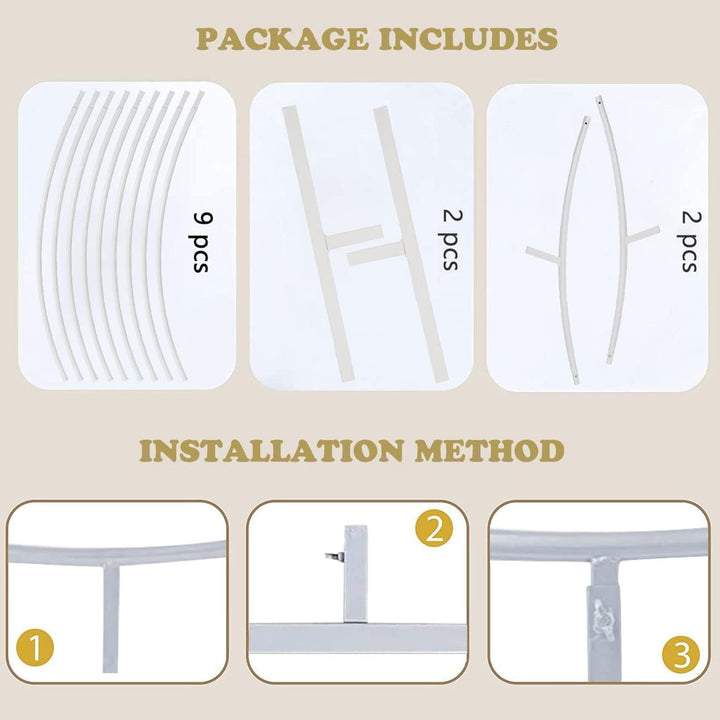 1.8M Metall Luftballon Bogen Kit,DIY Gebogene Bögen,Eisen Hochzeitsbogen,DIY Metall Runde Ballon Bog