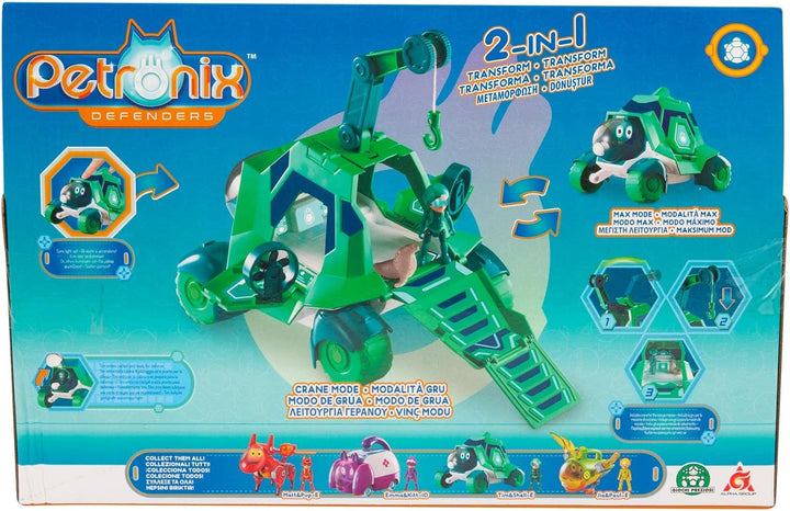 Giochi Preziosi Petronix Defender Shell-E Puppy mit Funktion 20 cm und 7 cm Figur, 20 cm grosse Acti