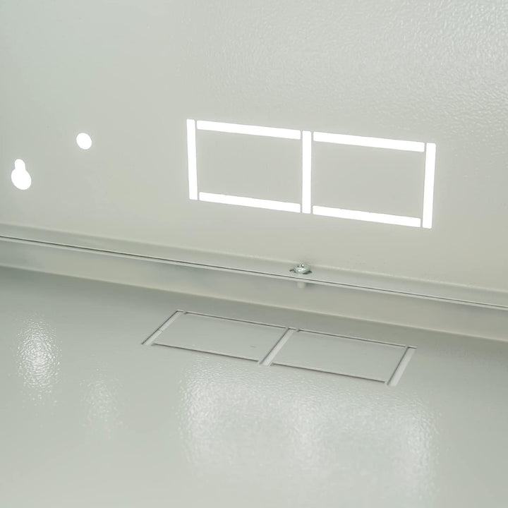 HMF 66409-07 Netzwerkschrank, Serverschrank 19 Zoll | 9 HE | 450 mm Tiefe | Voll montiert | Glastür