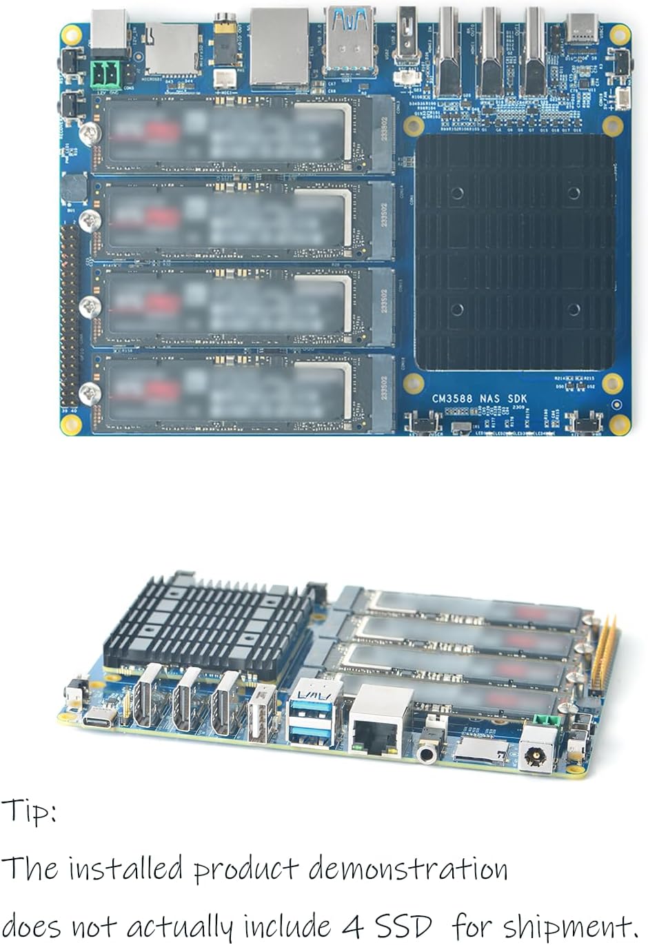 youyeetoo CM3588 Plus Mini NAS Plattform, bis zu 8K Video, RK3588,OpenMediaVault fit,32GB LPDDR5, 4