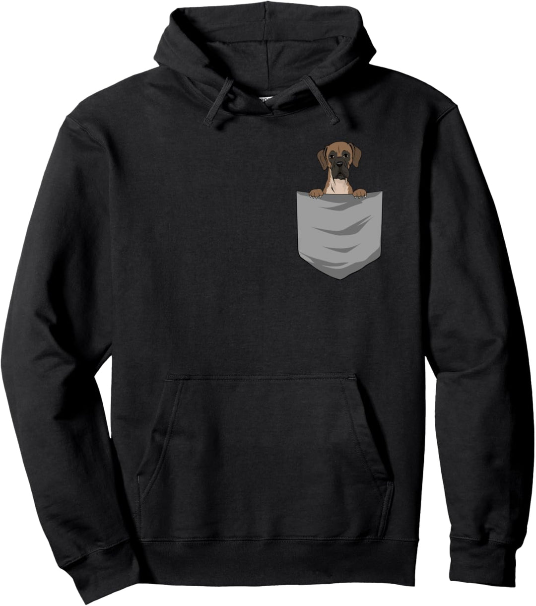 Deutsche Dogge in Brusttasche TShirt Lustige Deutsche Dogge Pullover Hoodie