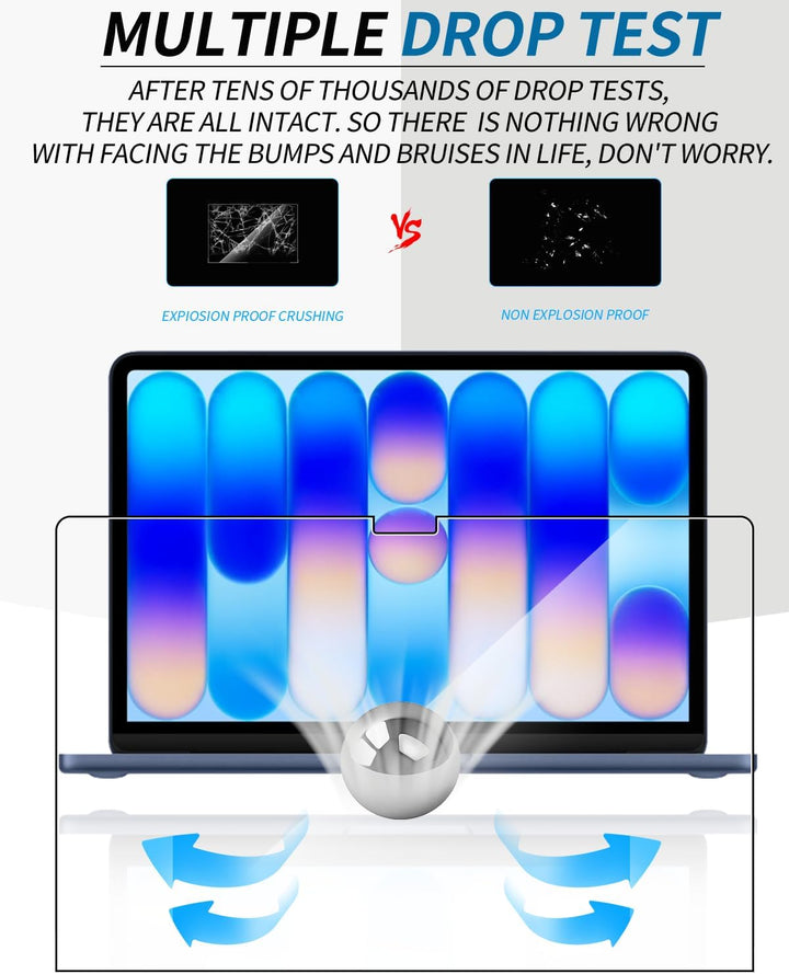 2 Stück Schutzfolie für 13" MacBook Neo Laptop, 9H-Gehärtetes Glas Displayschutz kompatibel mit MacB