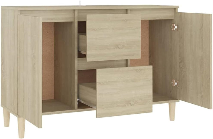 vidaXL Sideboard 2 Schubladen 2 Türen Kommode Anrichte Schrank Mehrzweckschrank Beistellschrank Stan