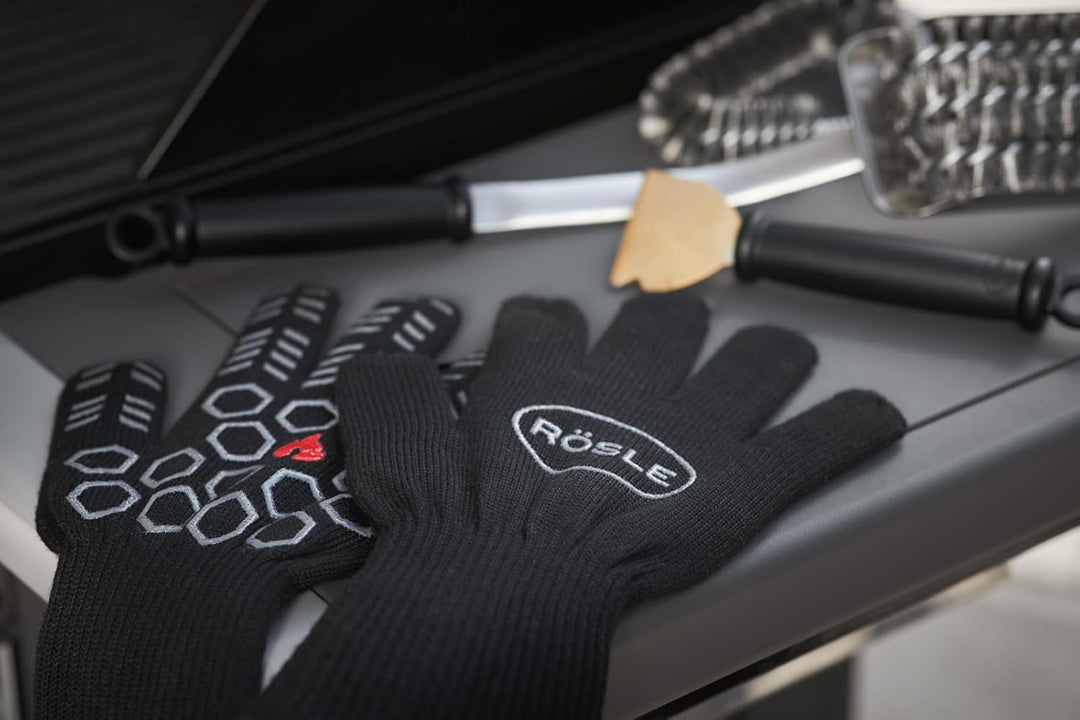 RÖSLE Premium-Grillhandschuhe, Hochwertige Handschuhe zum Schutz vor Verbrennungen, atmungsaktiv und