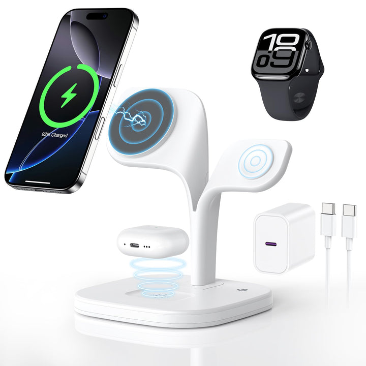 3 in 1 Ladestation für Apple Watch und iPhone mit Magsafe Ladegerät Magnetisch für iPhone 17 Air 16