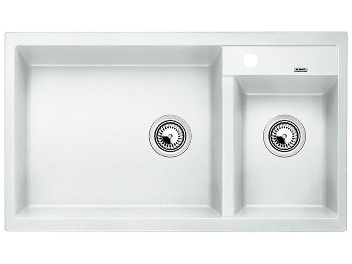 BLANCO METRA 9 | SILGRANIT weiss | Einbauart: Einbau von Oben | Hauptbecken links | ohne Ablauffernb