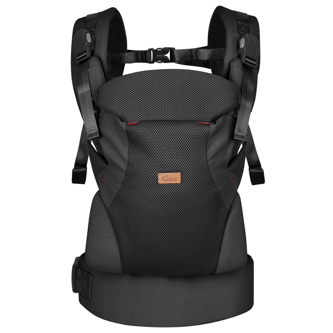 CUBY Sommer Babytrage Neugeborene ab Geburt, 4-in-1 Magnetische Babytrage mit Schnappverschluss mit
