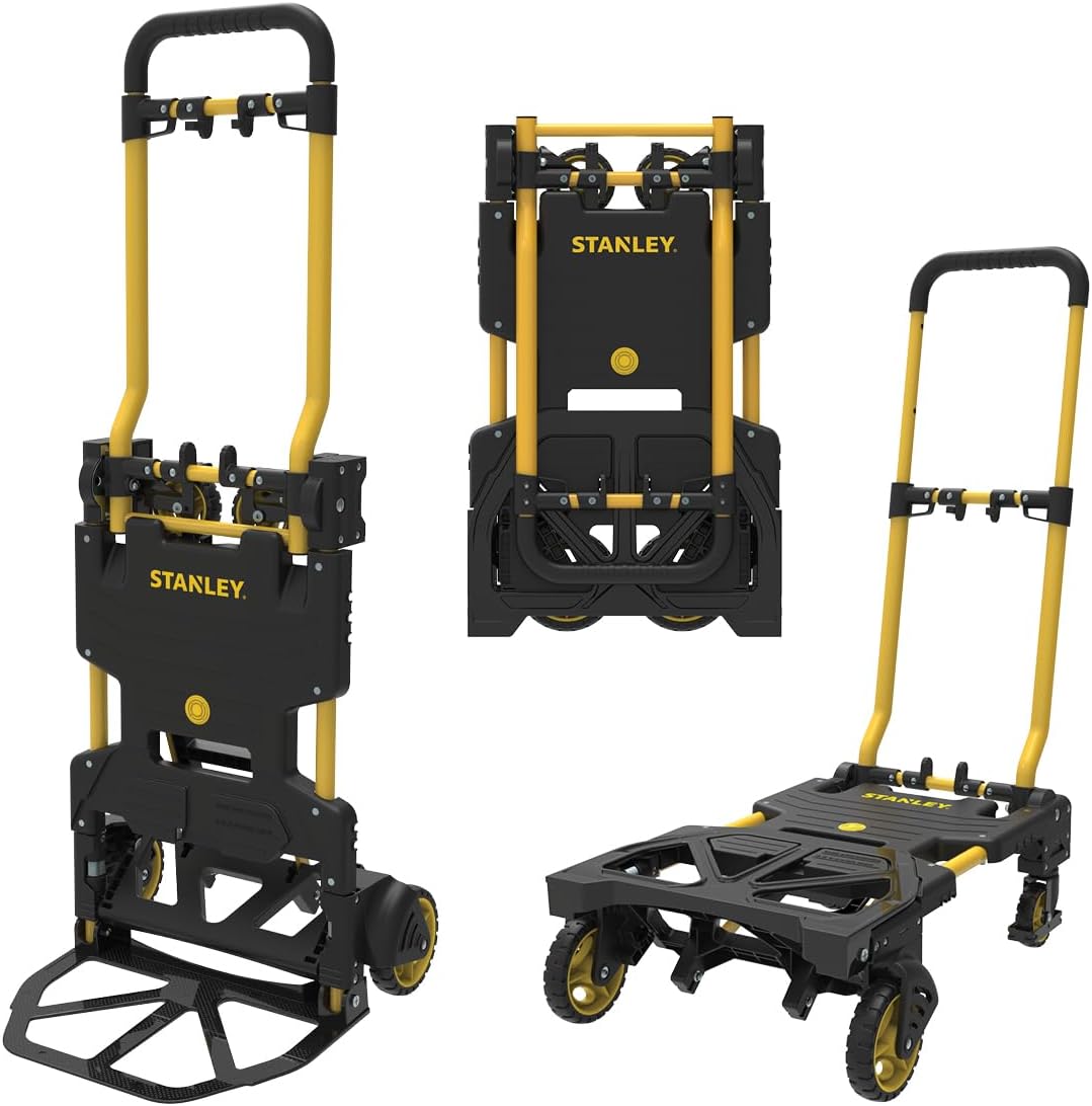 Stanley 2-in-1 Sackkarre und Transportkarre SXWTD-FT585 - Sackkarre Klappbar mit Tragkraft 137 KG -