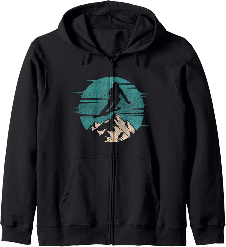 Ski Vintage Winter Sport Skier Gift Kapuzenjacke