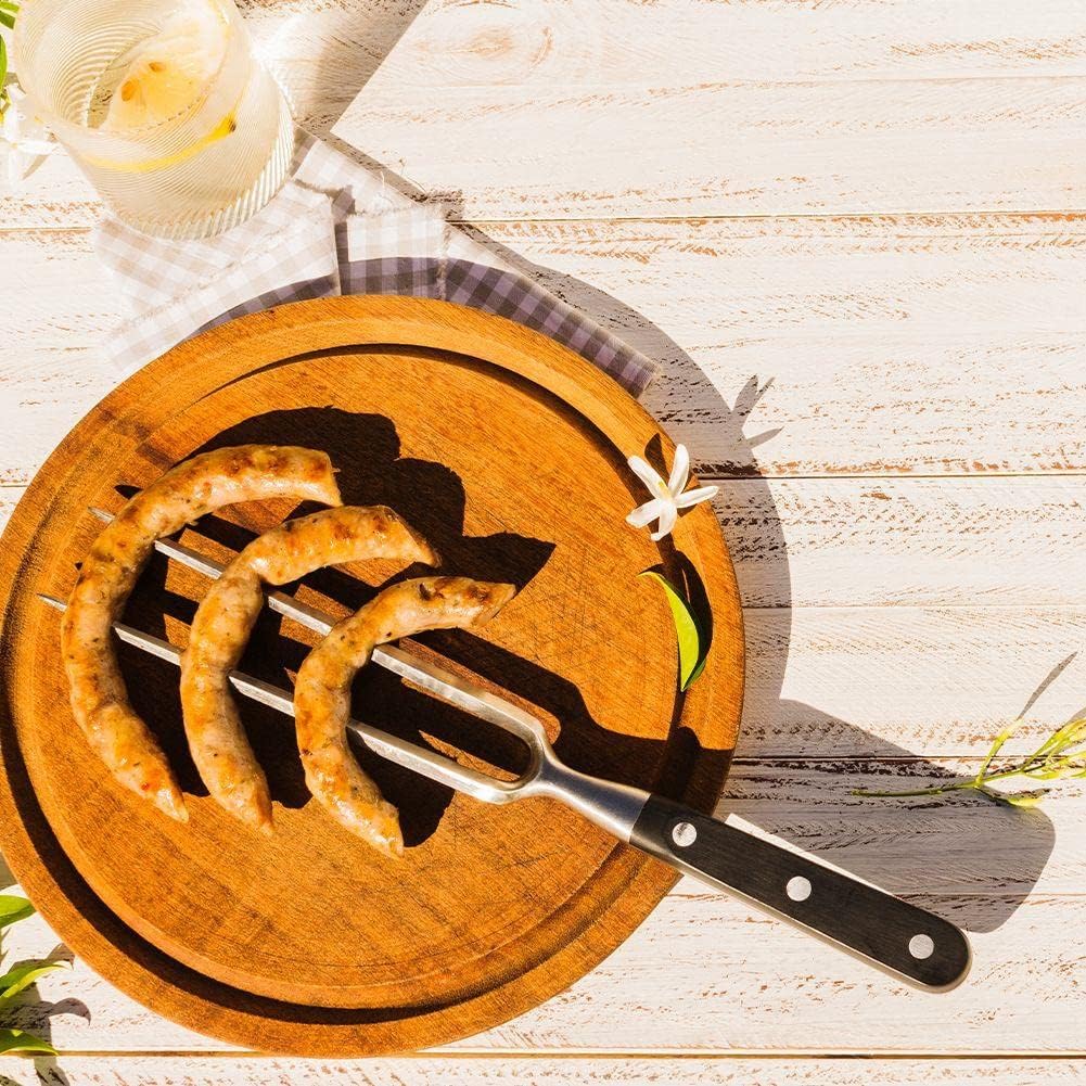 Grillgabel Fleischgabel Küchengabel aus Stahl für Grill, 30 cm