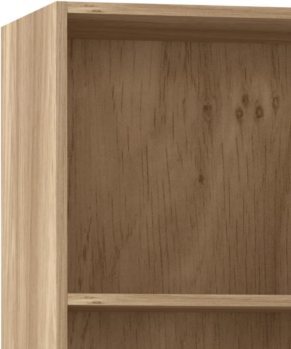 URBNLIVING Oslo Bücherregal, 3 Etagen, Holz, breit, Eiche, Eiche