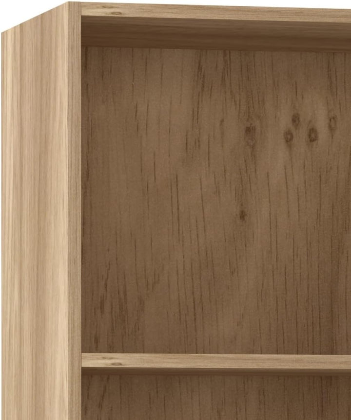 URBNLIVING Oslo Bücherregal, 3 Etagen, Holz, breit, Eiche, Eiche
