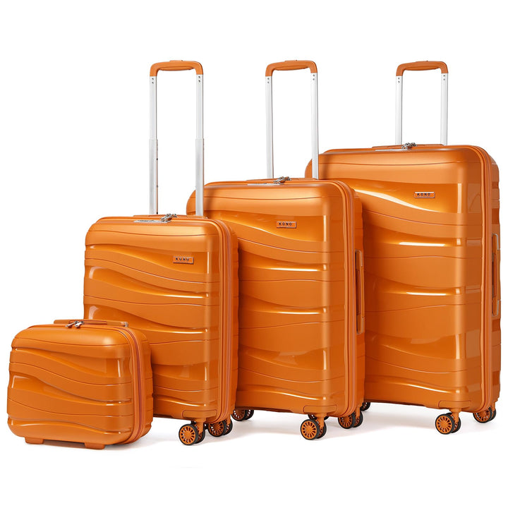 KONO Koffer Trolley Reisekoffer Set Leicht Hartschalenkoffer mit TSA Schloss Zwillingsrollen Rollkof