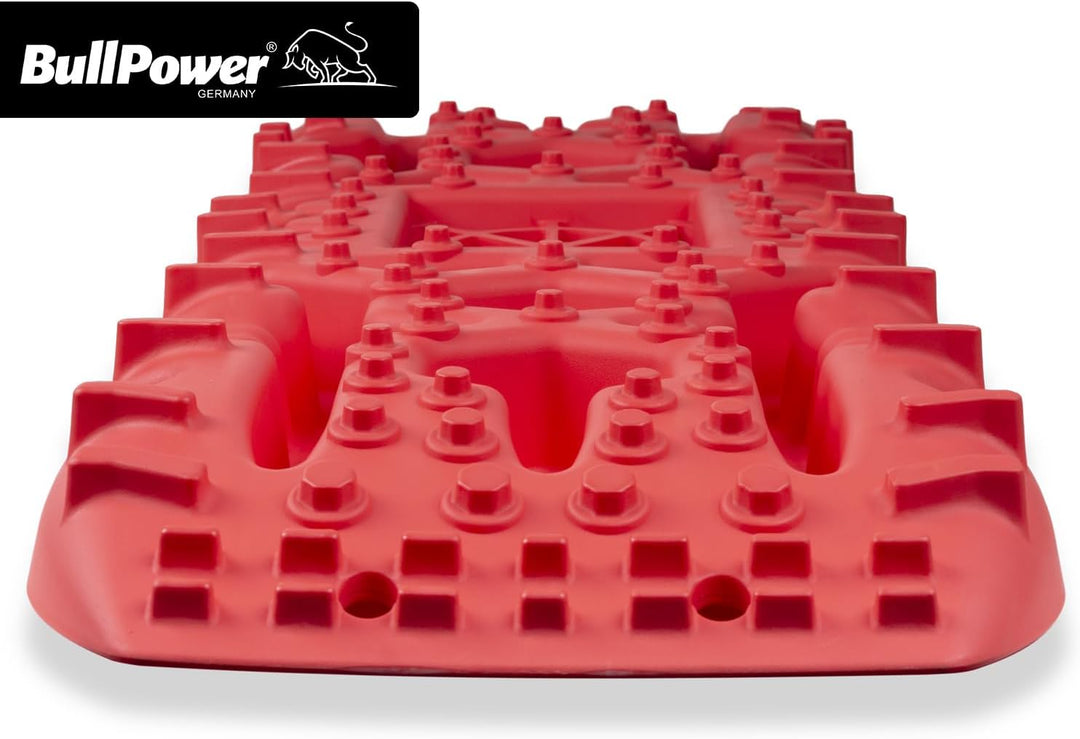 BullPower Rote Offroad-Sandbleche Kunststoff-Anfahrhilfen Schlamm Sand Schnee Recovery Board 10T Rei