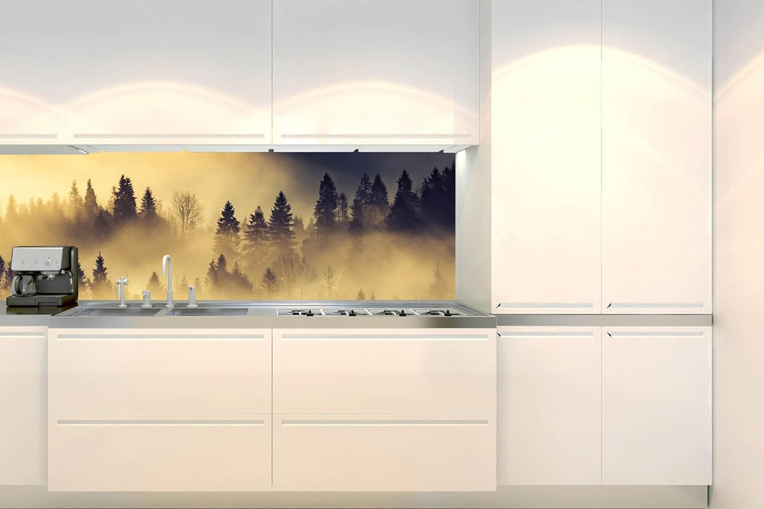 DIMEX Küchenrückwand Folie Selbstklebend WALDLANDSCHAFT 180 x 60 cm | Klebefolie - Dekofolie - Sprit