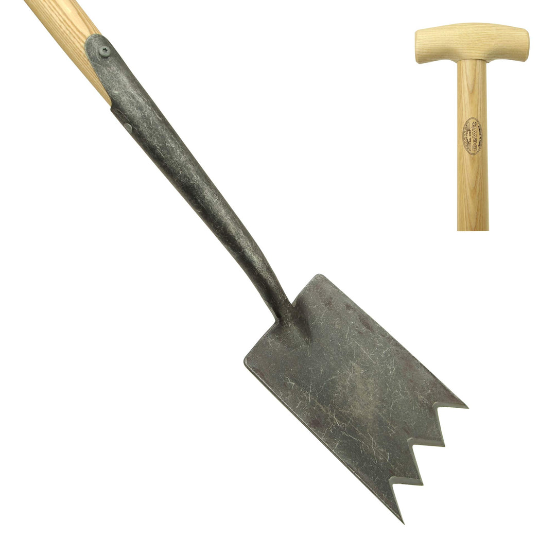 DeWit Garten-Spaten mit scharfen Zinken &amp; praktischem T-Griff 112 cm I Premium Garten-Zubehör für sc