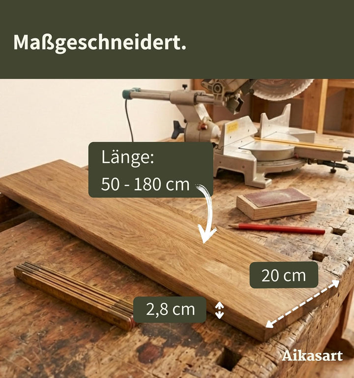 Badewannenablage aus Eiche Massiv – 100% Echtholz – Handgefertigt in Bayern – Länge 50-180 cm – Wass