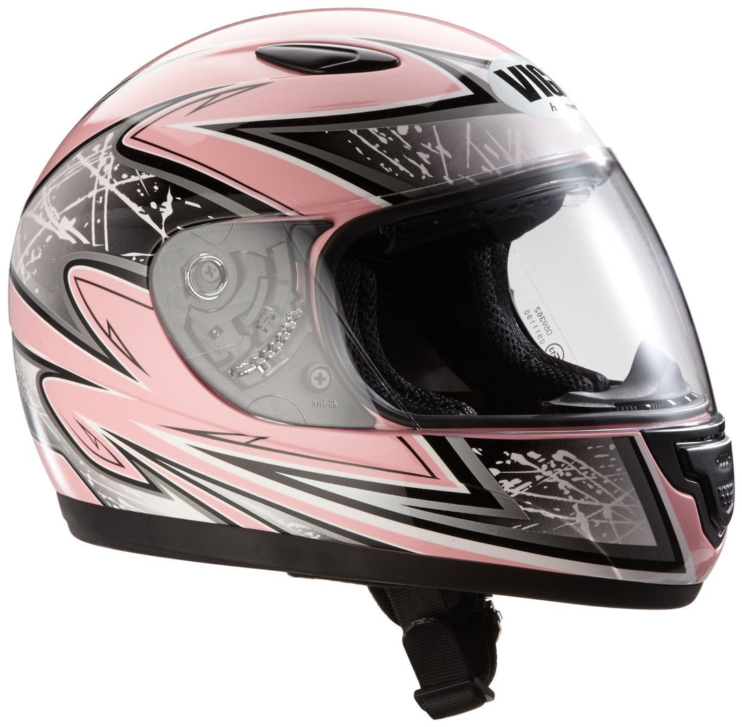 Protectwear Kinder Motorradhelm, Integralhelm, Rosa/Silber Glanz, M (57-58) XXS Rosa/Silber, XXS Ros