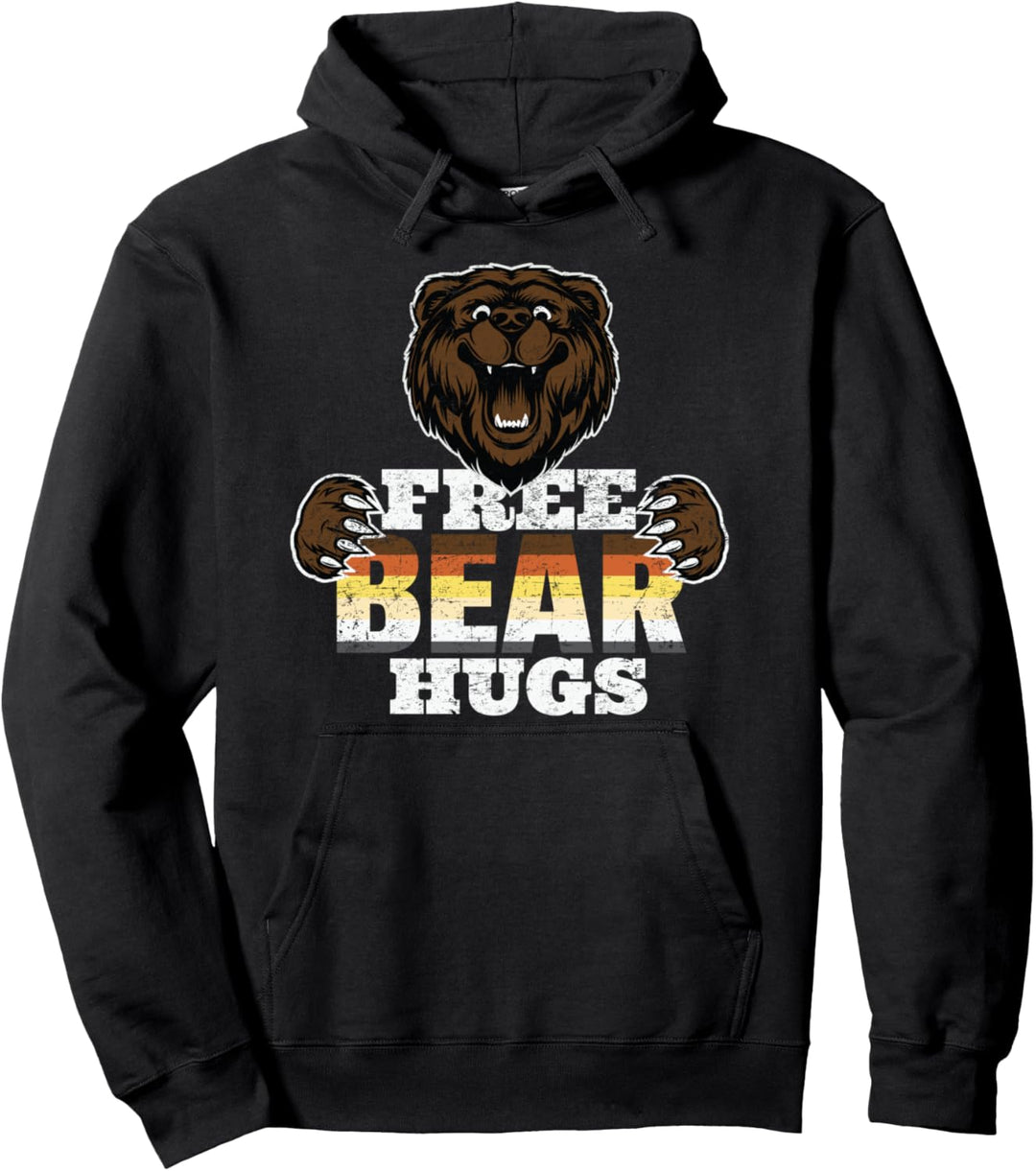 Kostenlose Bär Umarmungen lustig Homosexuell Stolz LGBTQ Par Pullover Hoodie
