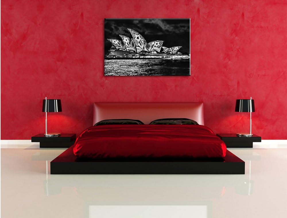 Pixxprint Sydney Opera House als Leinwandbild/Grösse: 100x70 / Wandbild/Kunstdruck/fertig bespannt,