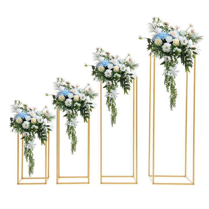 4 Stück Blumenständer 40/60/80/100cm Geometrisch, Abnehmbar Hochzeit Herzstück Tische, Geometrischer
