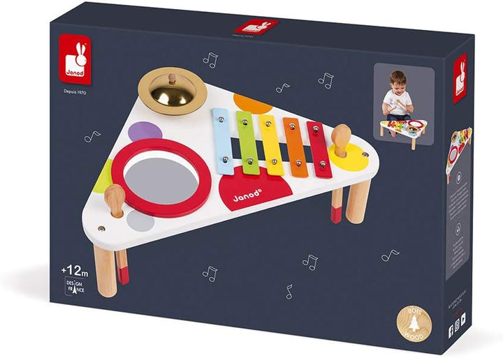 Janod - Confetti Holz-Musiktisch, Kinder-Musikinstrument, Spielzeugnachbildung und Spielzeug für mus