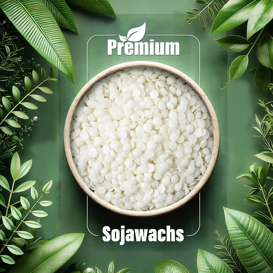 VEGISHINE Sojawachs für Kerzen, Natürliches Sojawachs für Kerzenherstellung 1kg, Kerzenwachs zum Gie