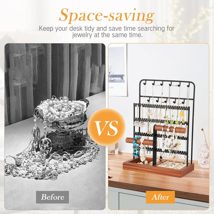 Kingling Schmuckständer Schmuckhalter, Schmuckaufbewahrung Ketten Schmuck Ständer, Schmuck-Organisat